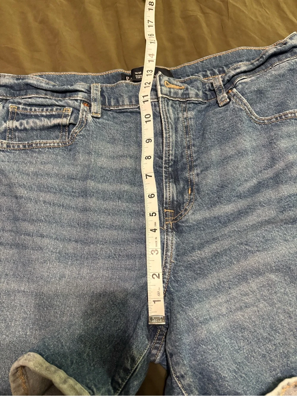 GAP high rise denim shorts